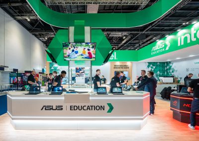 ASUS Education UK stand build for Bett 2024 by Taylex Group
